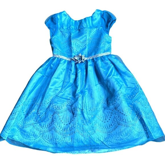 Jona Michelle Teal Blue Green Layered Dress with Rhinestones 6 - Picture 1 of 16